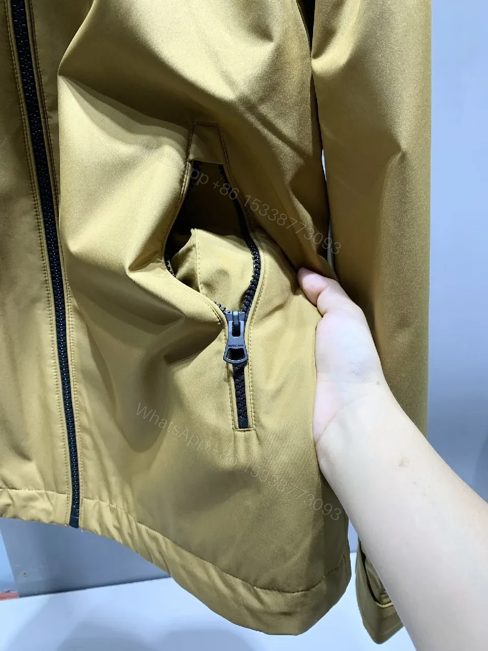 View 3 of Compact Camel Weatherproof Jacket with Clean Lines, Lightweight Comfort
