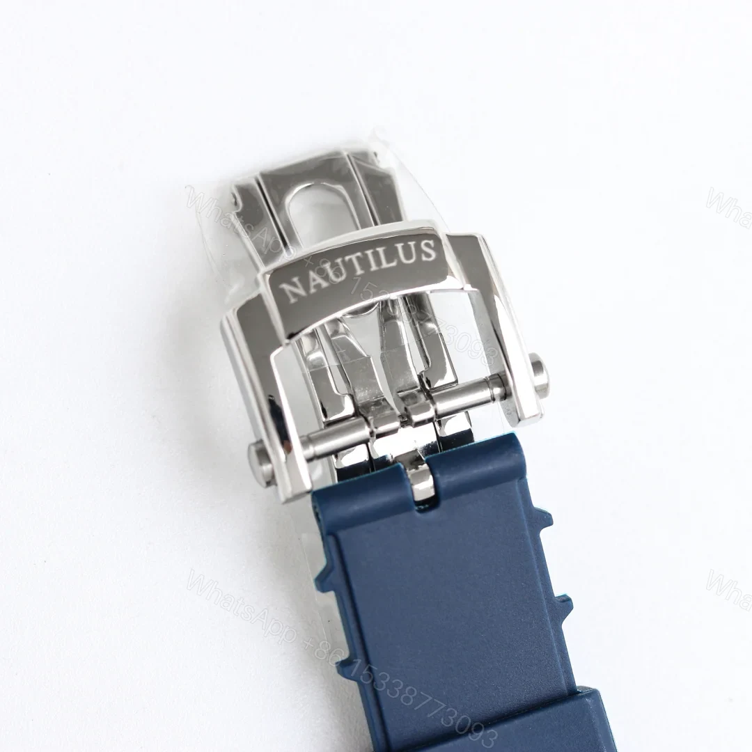 View 8 of Patek Philippe Nautilus Replica 41MM Premium Blue Dial Rubber Strap Edition PP-NT-BLU-RBR-41