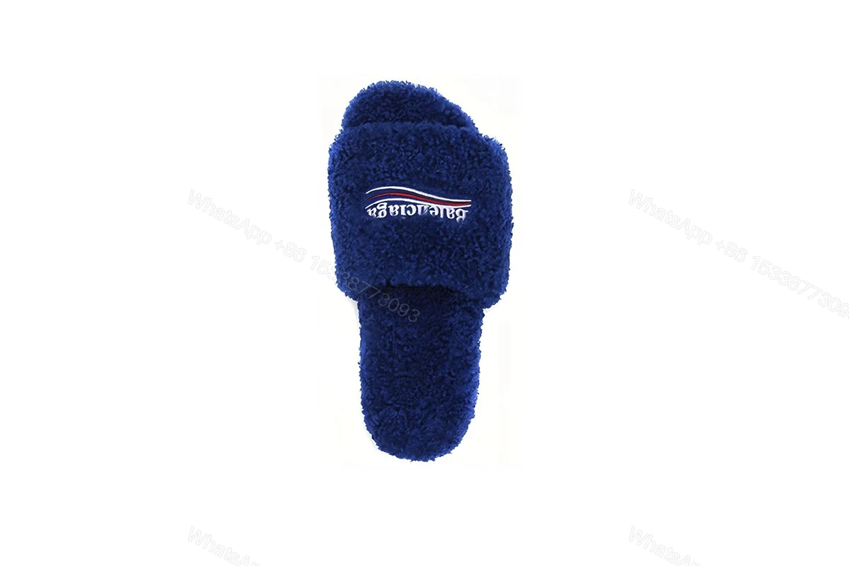 Balenciaga Furry Slide Blue 654747W2DO14096 — view 2