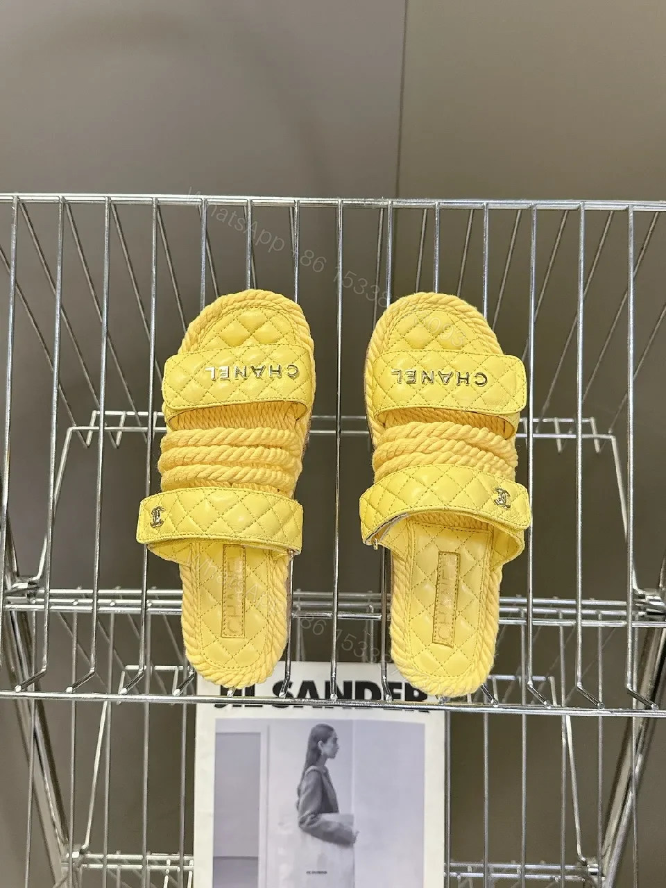 View 5 of Sunny Quilted Rope Slip-Ons - Casual Luxe Sneakers