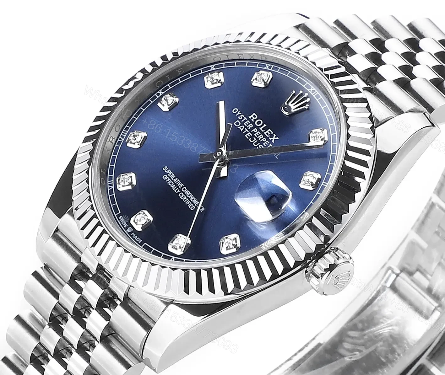 View 4 of RM Factory Clean Factory DDF Silver Blue Datejust Style Watch