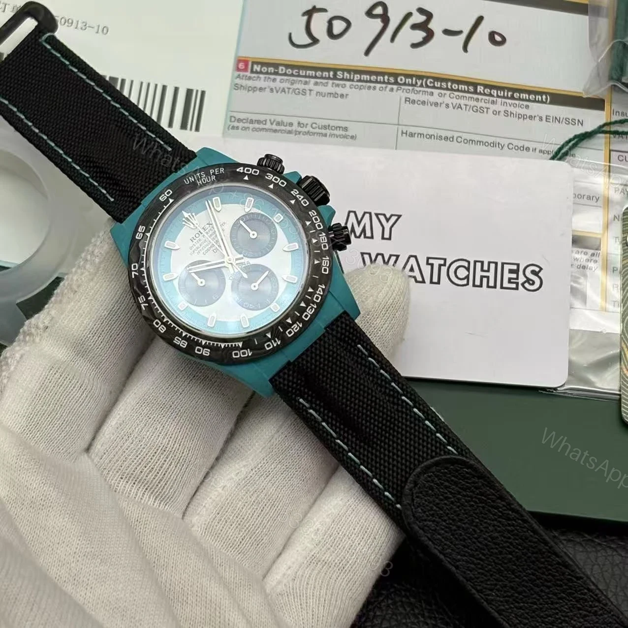 View 8 of Rolex DIW Daytona Carbon Blue Flower