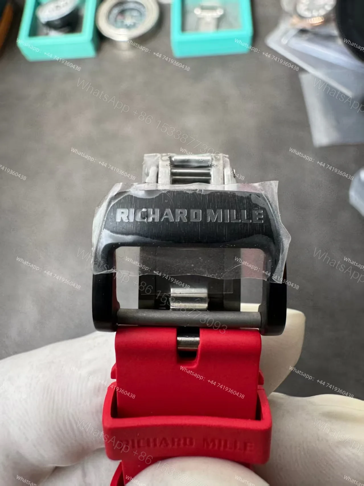 View 16 of Super Clone Richard Mille RM 35-01 Carbon TPT Skeleton Red Rubber Strap 1:1 Replica Watch