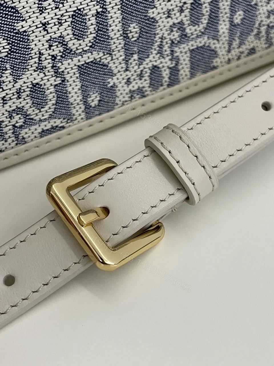 View 7 of Textured Jacquard Evening Bag with Gold Hardware - Structured Chic