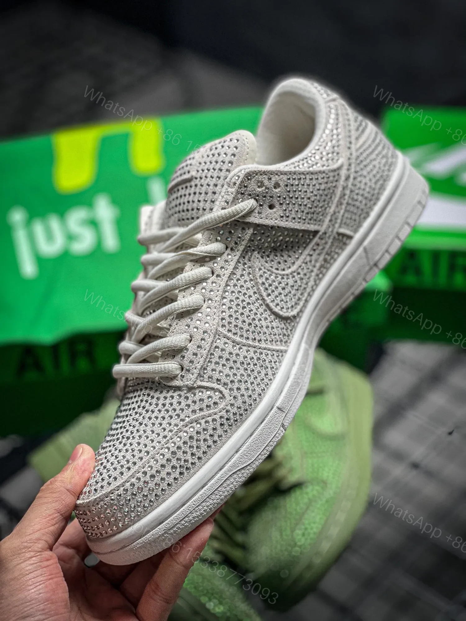 View 2 of Cactus Plant Flea Market x NiKe Dunk Lows Silver Replica