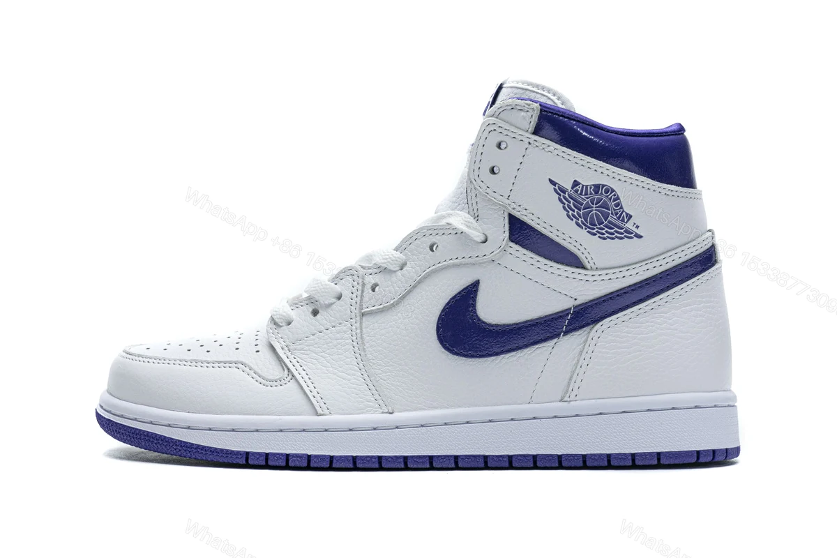 View 14 of Air Jordan 1 Retro High OG White Purple CD0461-151