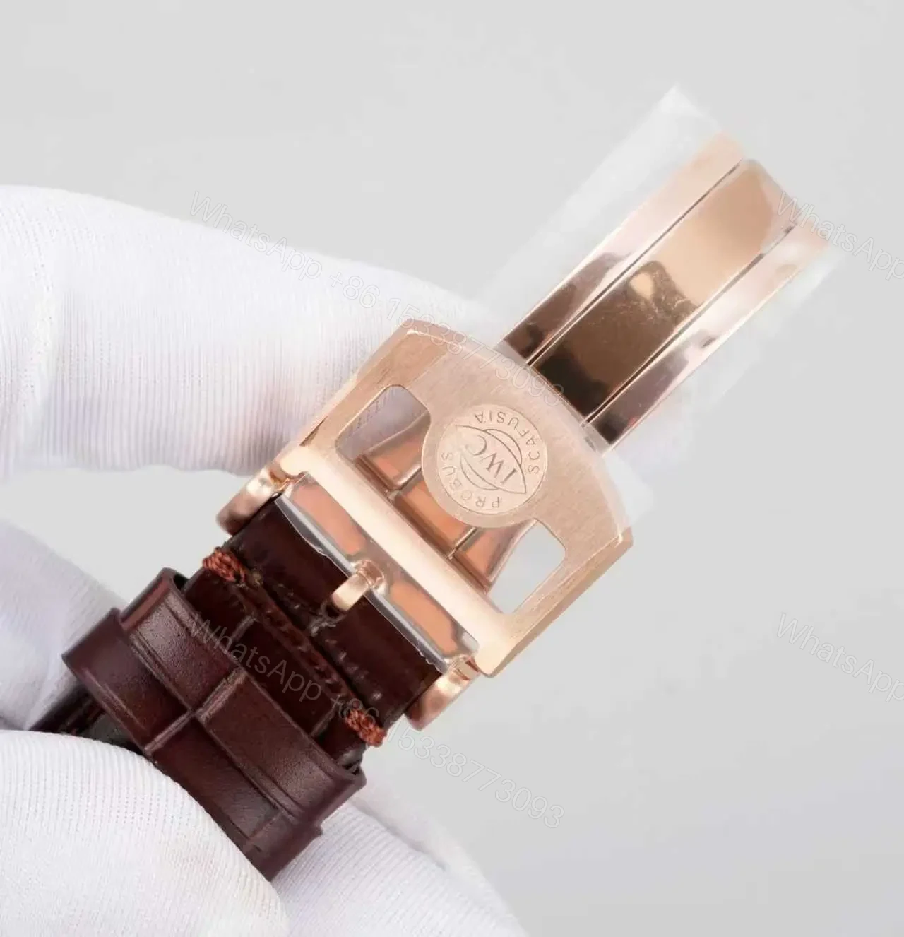 View 9 of IWC Tourbillon Watch White Dial Rose Gold Leather Strap Ultimate 42MM IWC-TOUR-WHT-RG42-V2