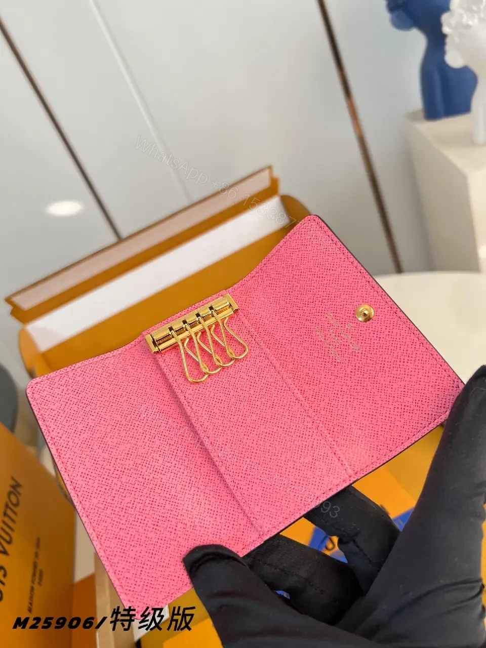 View 2 of Compact Monogram Wallet: Durable Lux-Covered Cardholder