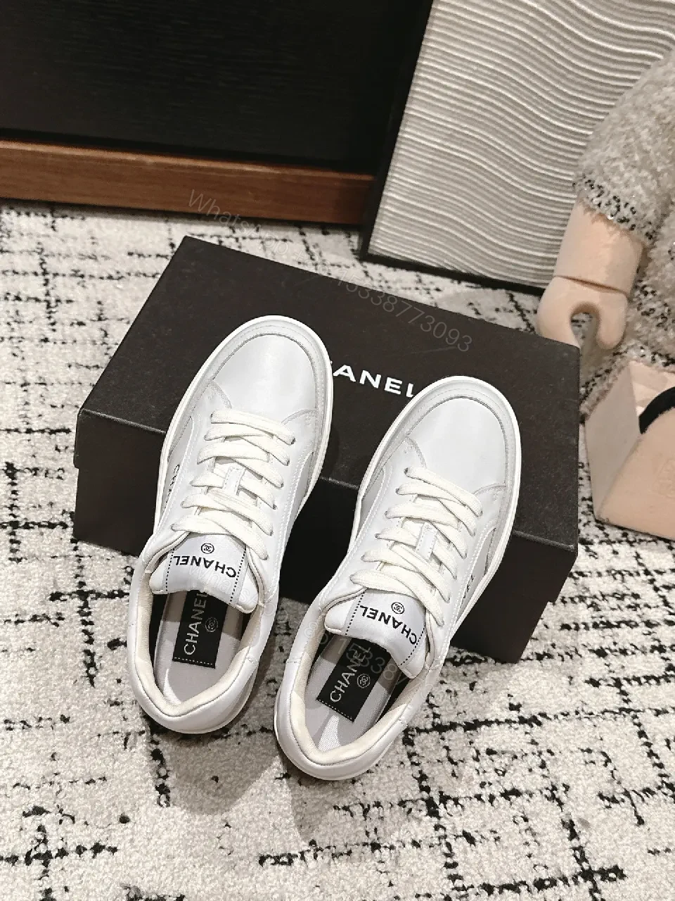 View 4 of White Leather Sneaker: Luxe Comfort, Subtle Branding