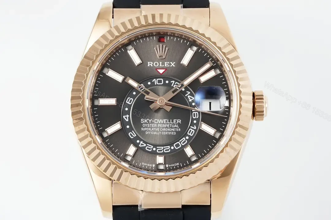 View 2 of Rolex Sky-Dweller Champagne Dial Everose Gold & Oystersteel 42MM 336238-0002