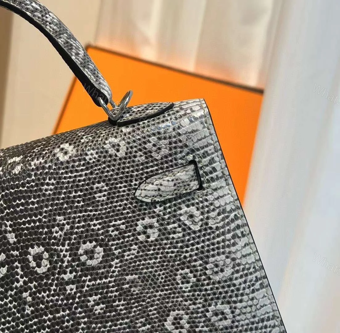 View 5 of Hermes Kelly 25 Genuine Lizard Leather