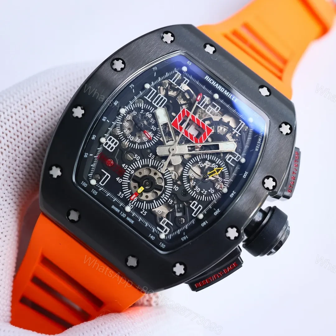 View 3 of Richard Mille RM011 Black & Orange Watch