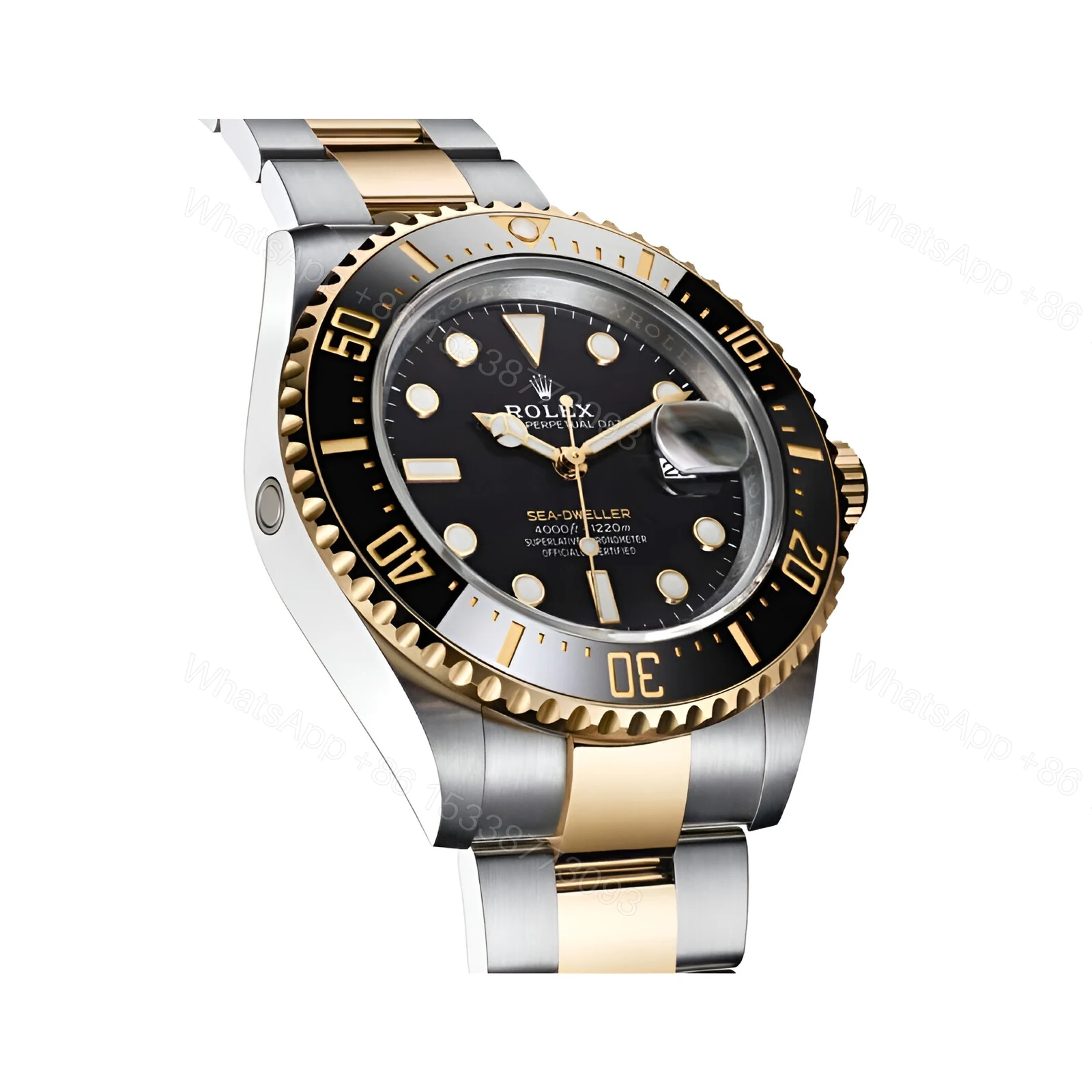 View 3 of Rolex Sea-Dweller Two Tone Black Dial 126603-0001 Oyster Replica
