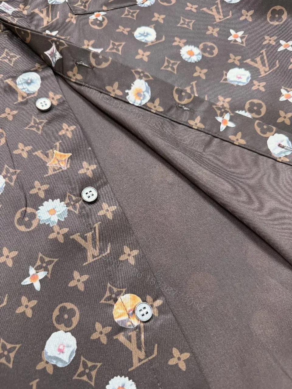 View 10 of Patterned Luxury Shirt-Jacket with LV-Inspired Print