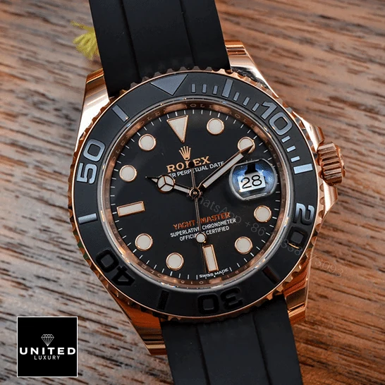 View 8 of Rolex Yacht-Master 40 116655 SATS Rose Gold Automatic Rubber Black Dial Replica