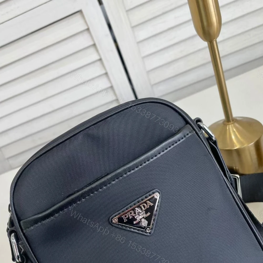 View 5 of Prada Re Nylon And Saffiano Shoulder Bag Black 20Cm