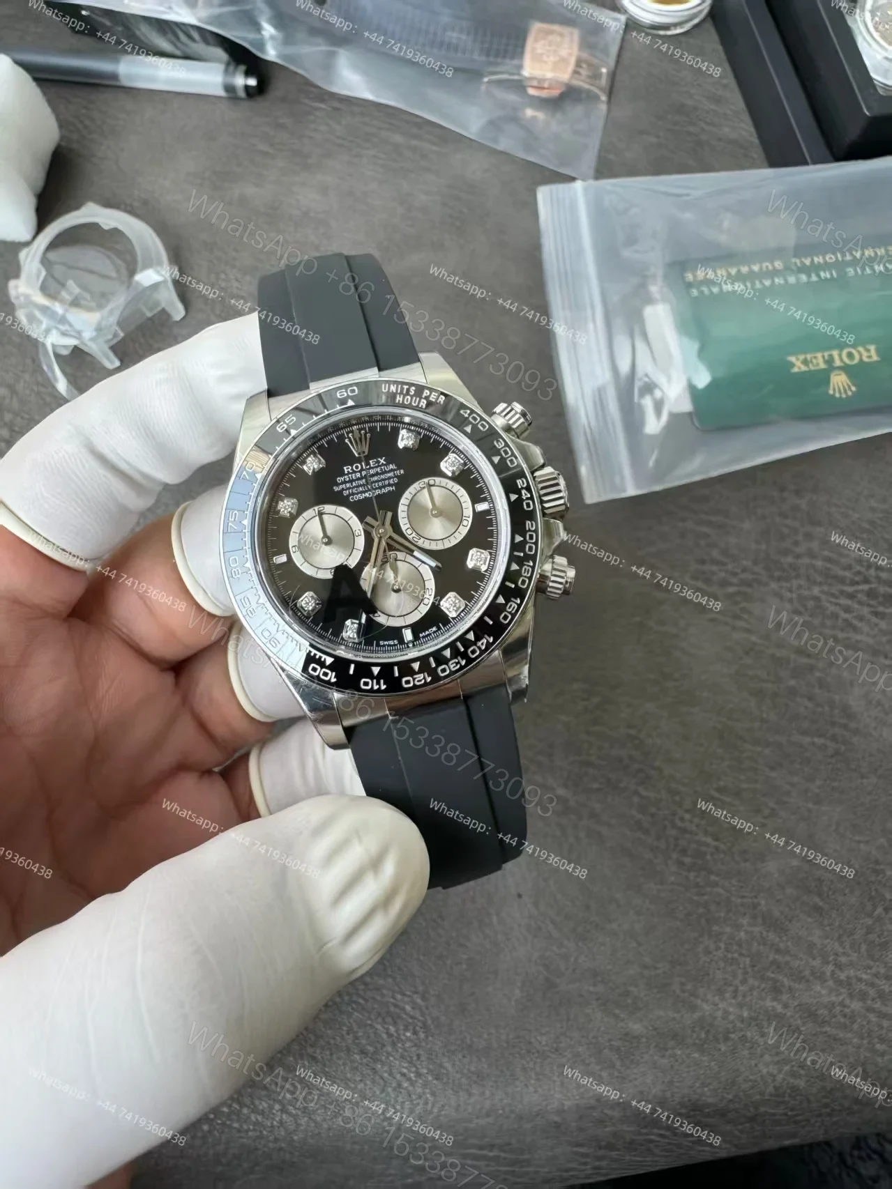 View 3 of Rolex Super Clone Daytona M126519LN-0004 Diamond Dial 4131 Movement