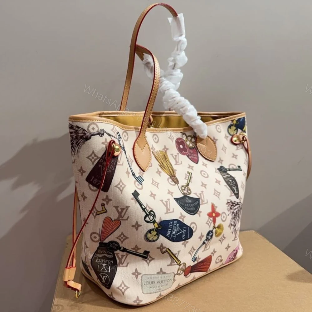 View 5 of Louis Vuitton Neverfull MM Cream 31Cm M29449