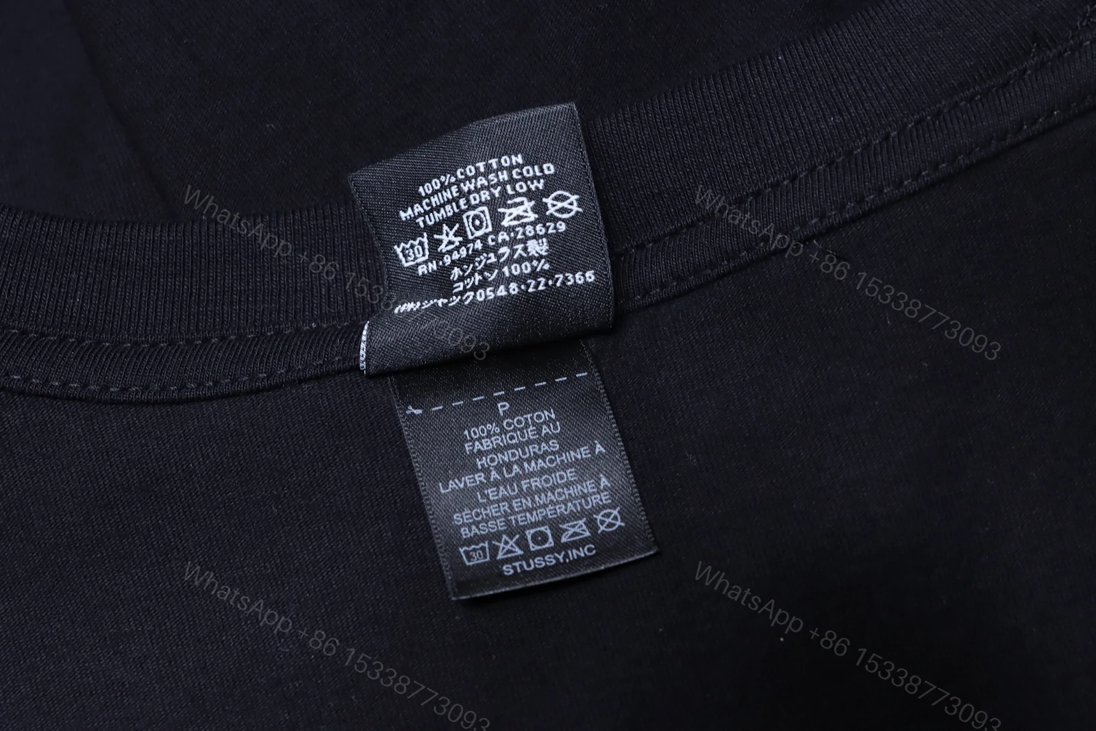 View 7 of Stussy dice pattern short-sleeved shirt Black