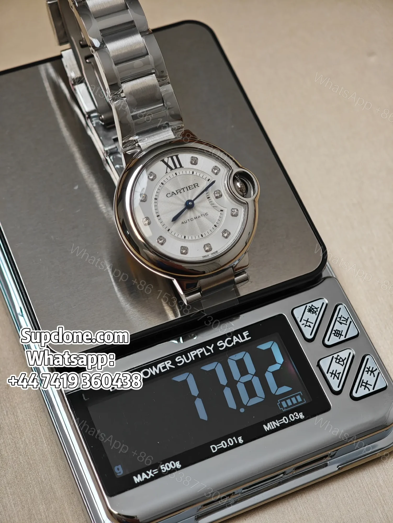 View 10 of Cartier Ballon Bleu 28mm WE902073 Super Clone Silver Plated Dial