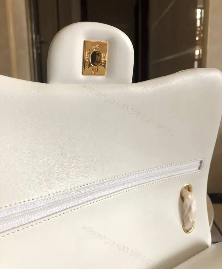 View 8 of Chanel Classic Flap White Bag Dupe