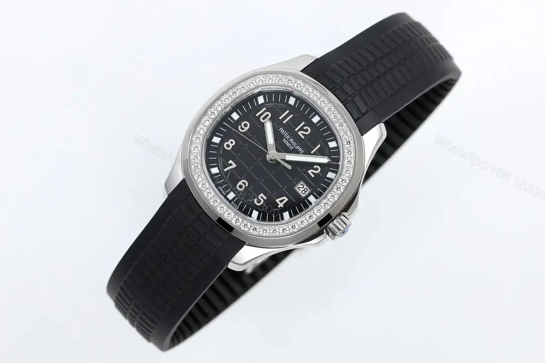 View 3 of Patek Philippe Aquanaut Black Diamond Watch Rubber Strap Ultimate 39MM PP-AQUANAUT-5267-BLK-DIA-RUB