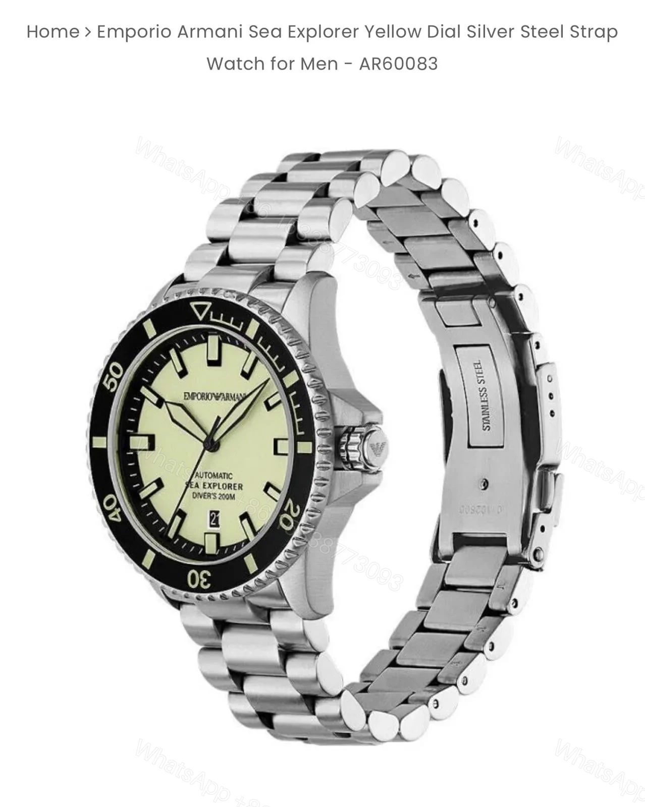 View 3 of Emporio Armani Sea Explorer Automatic AR60083