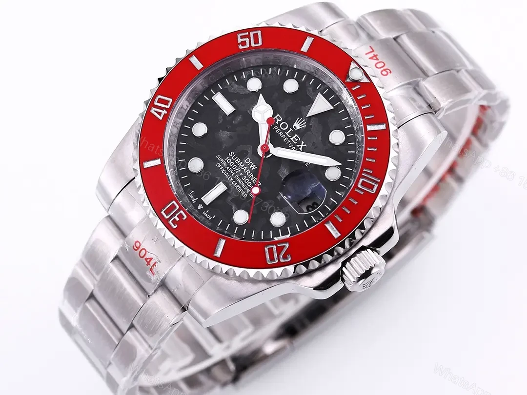 View 5 of MKS Factory Clean Factory – **Rolex DIW Submariner Parakeet** – Red/Black, Custom