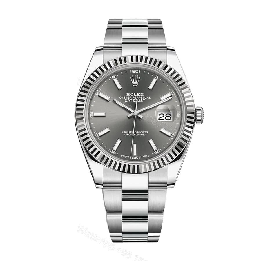 Rolex Datejust 41 126300 Super Clone: Steel Domed Bezel Grey Dial 41mm — view 1