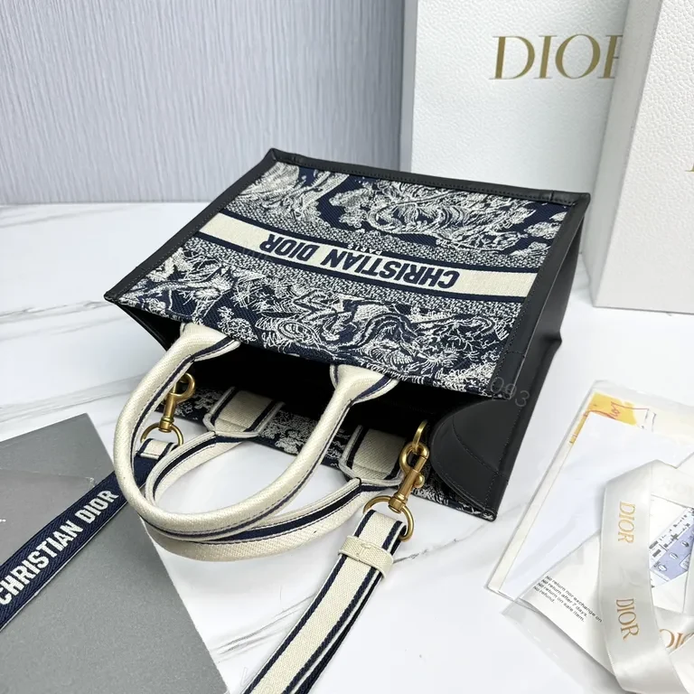 View 8 of Patterned Tote with Baroque Weave + Dior Straps Tote