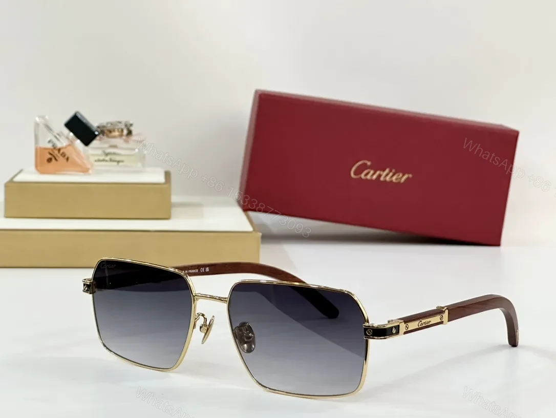 Gold-tone Frame Aviators: Leather Temples Sunglasses — view 1