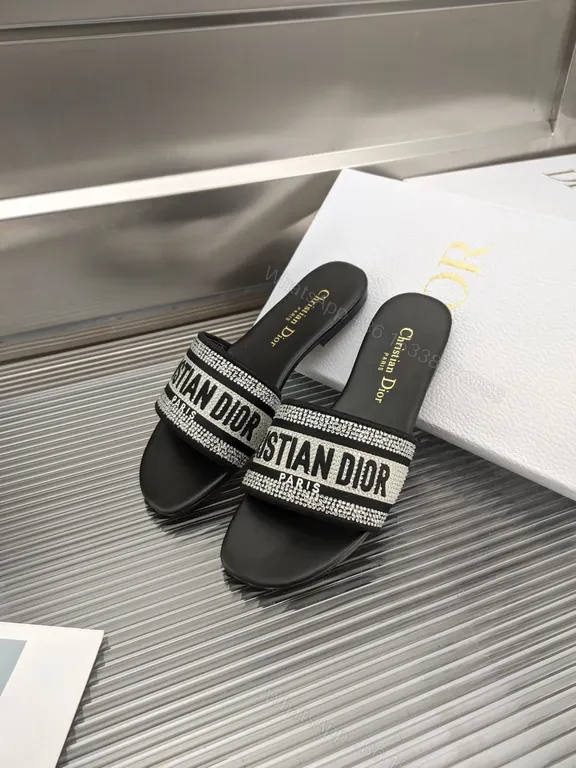 View 2 of Chic Dior Sparkle Slides: Luxury Everyday Footwear