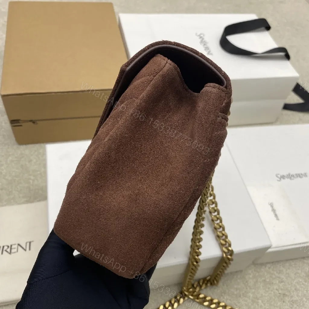 View 3 of Velvet Quilted Bag: Gold Chain, Luxe Night-Out Carryall