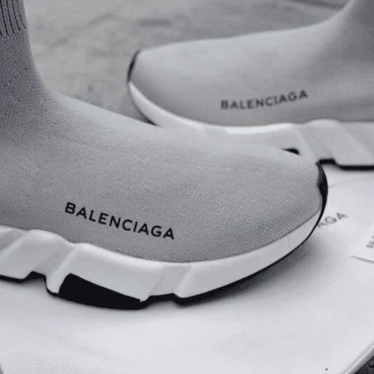 View 5 of BALENCIAGA SPEED TRAINER METALLIC SILVER LUREX – BB18