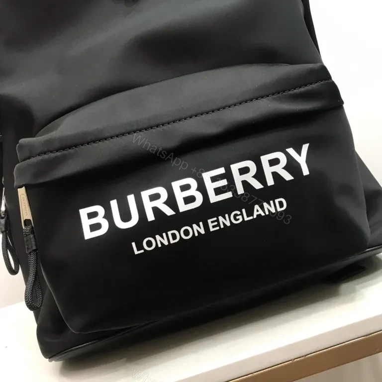 View 5 of Black Nylon Burberry Backpack â€” Minimalist, All-Day Comfort