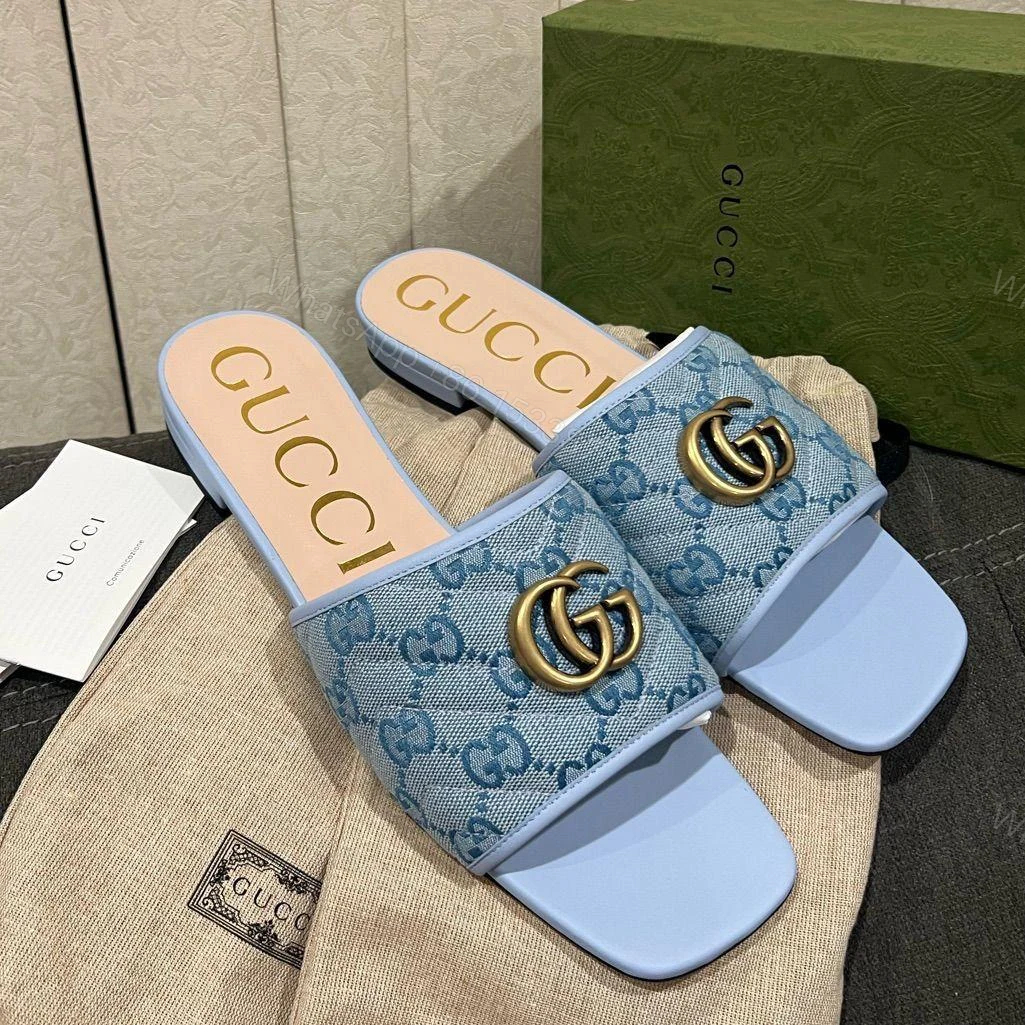 View 3 of First Copy Gucci Natural Jute Slippers