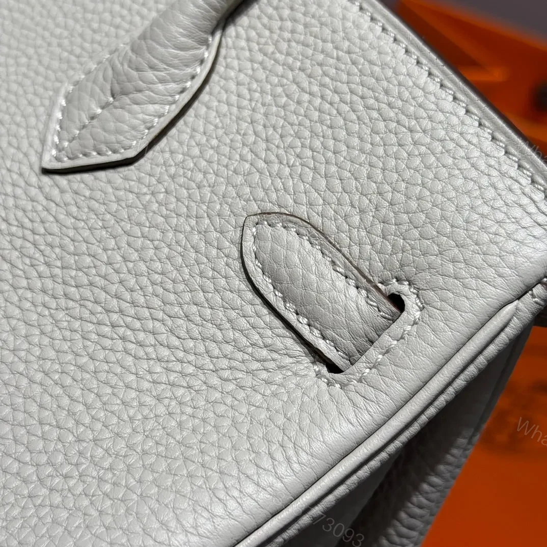 View 7 of HN 25CM BEIGE TOGO LEATHER GOLD HARDWARE