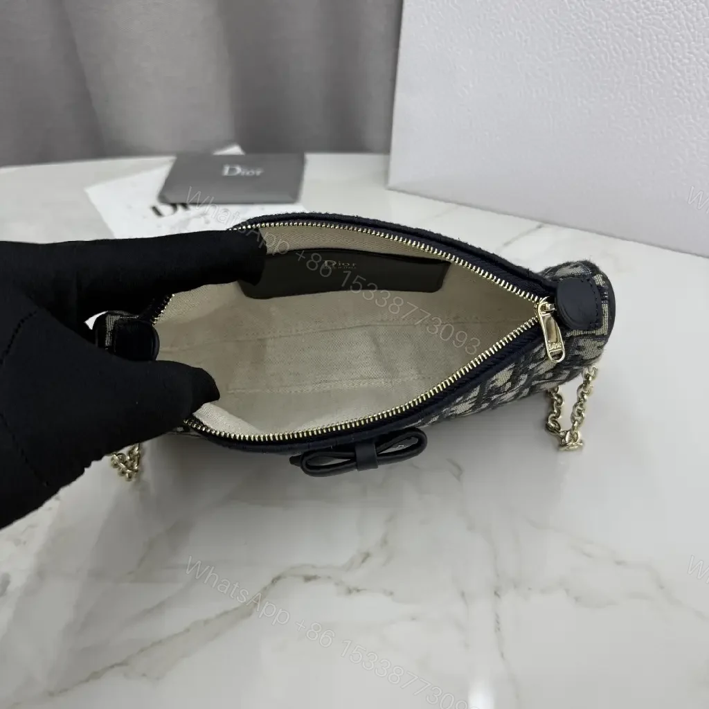 View 9 of Monogram Clutch with Chain Handle — Modern Luxe Evening Bag