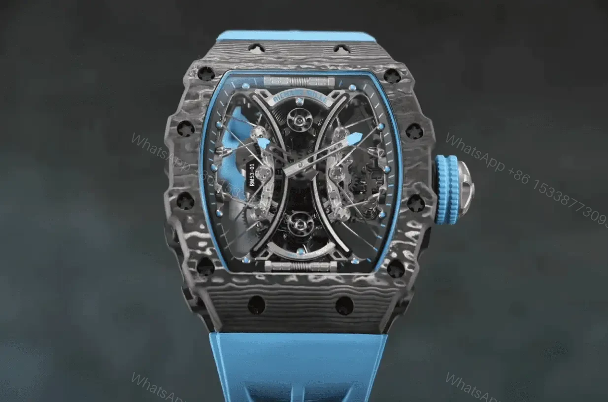 View 6 of Richard Mille Swiss Clone – RM 53-01 Real Carbon Tourbillon Watch