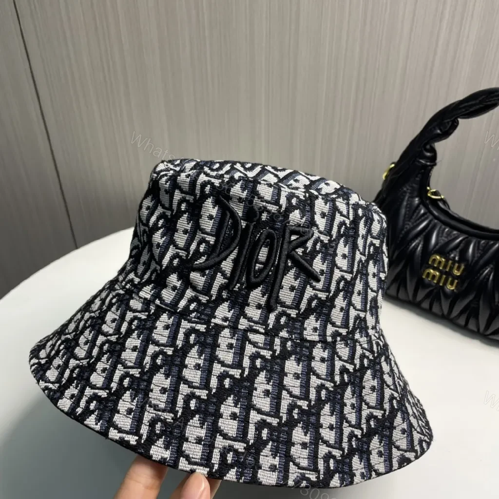 View 4 of Bold DIOR-Logo Bucket Hat: Textured Everyday Luxe
