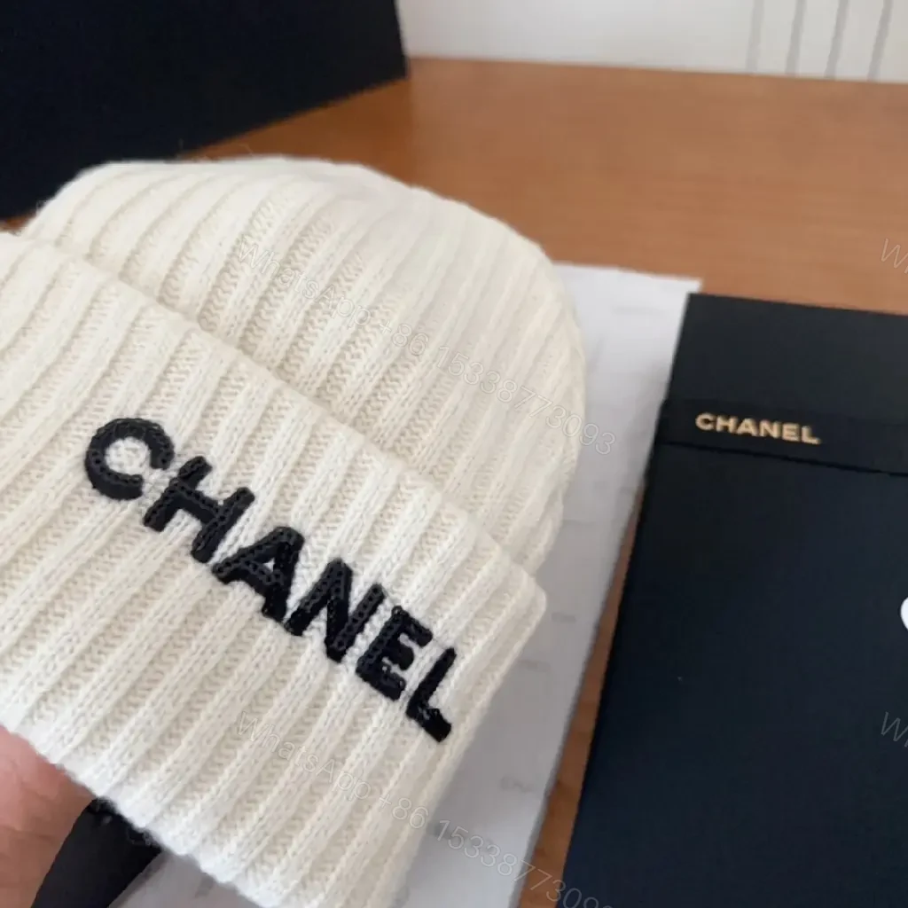 View 6 of Minimal Knit Beanie with Couture-Style Branding
