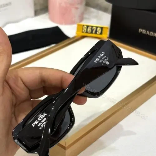 View 8 of Prada Unisex Sunglasses Black UV Protection