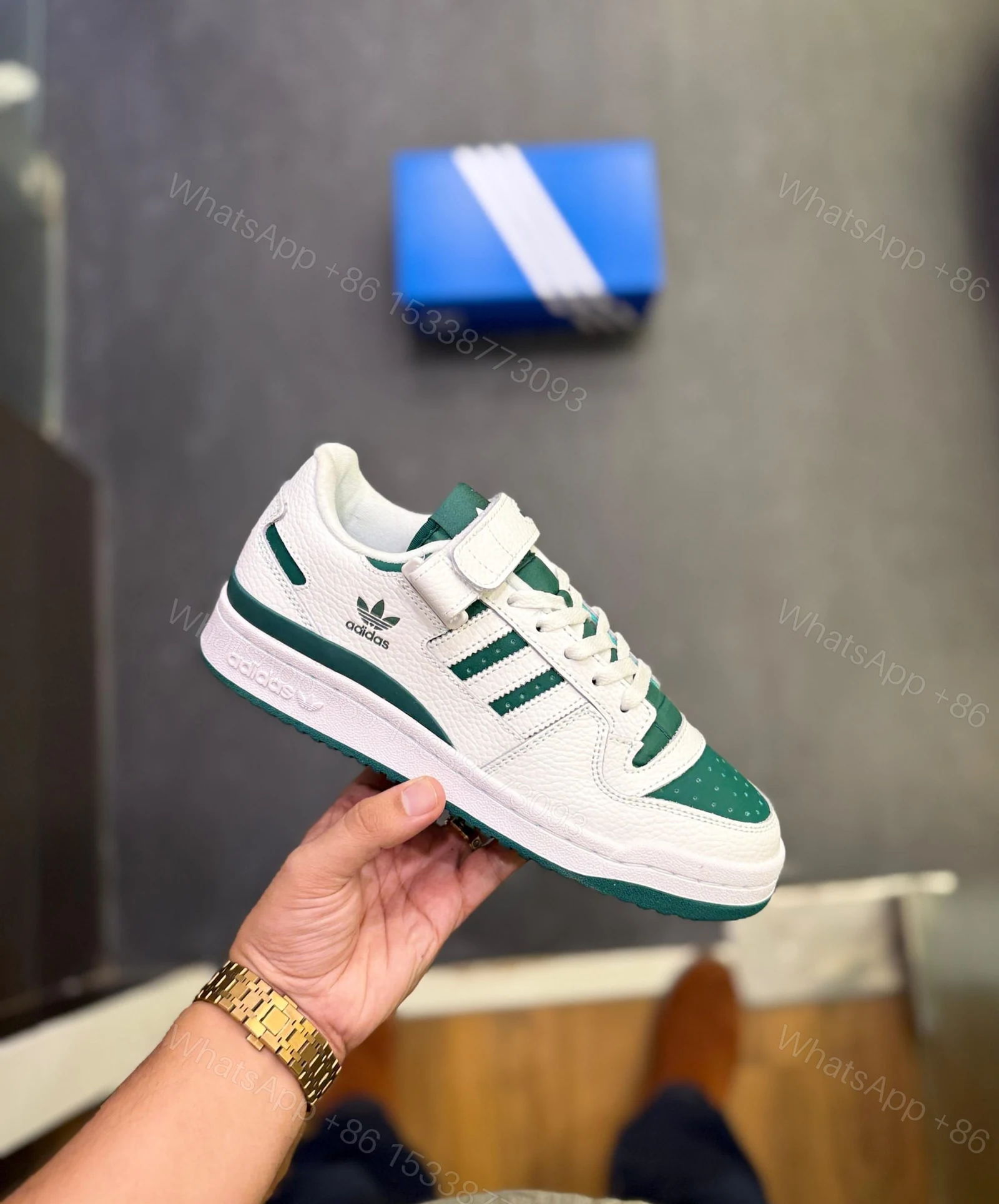 View 5 of First Copy Adidas Forum 84 White Green Edition