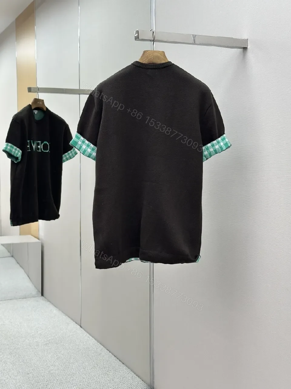View 7 of Casual Luxe Knit Tee Dress with LOEWE Logo Embroidery