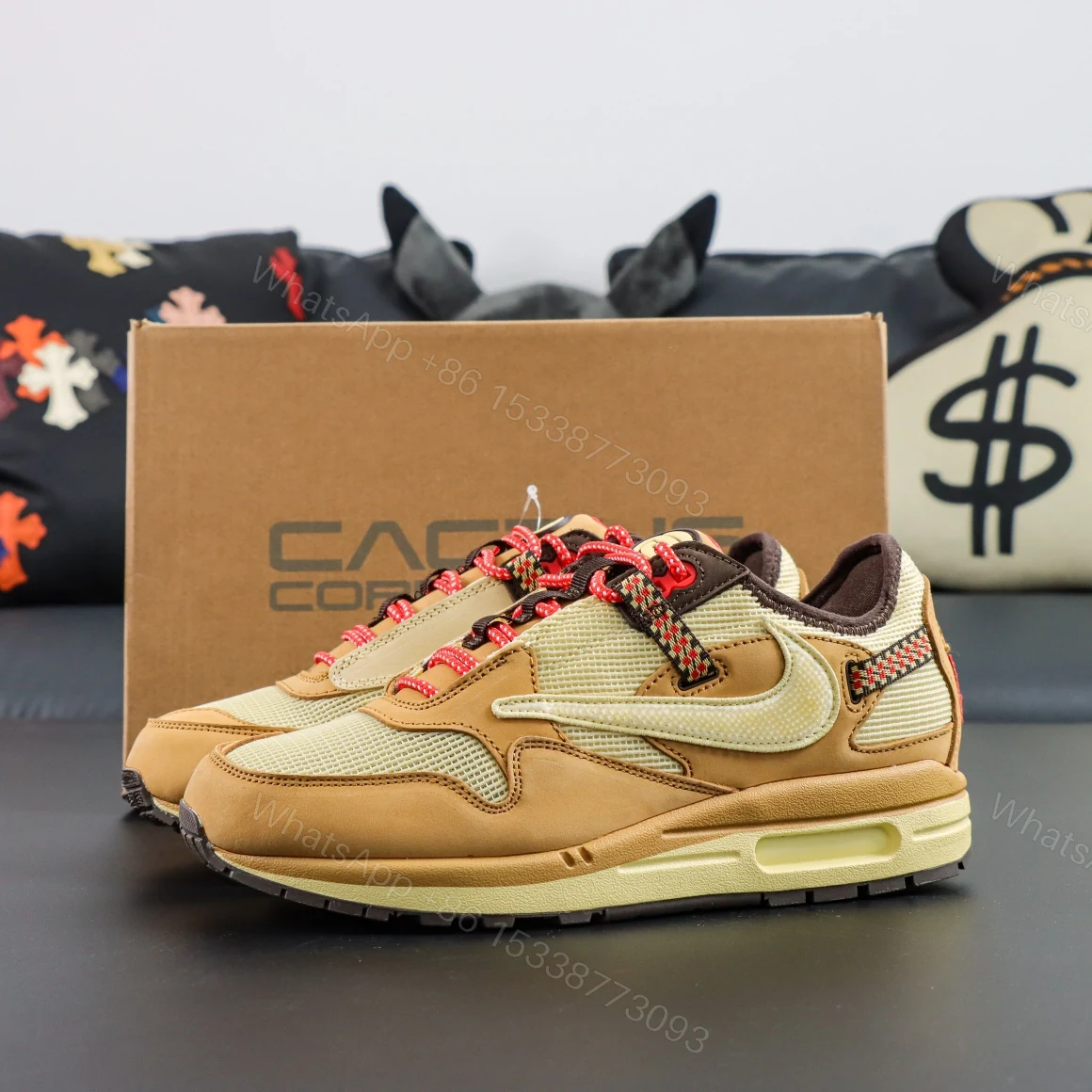 Travis Scott x Nike Air Max 1 Wheat Reps — view 1