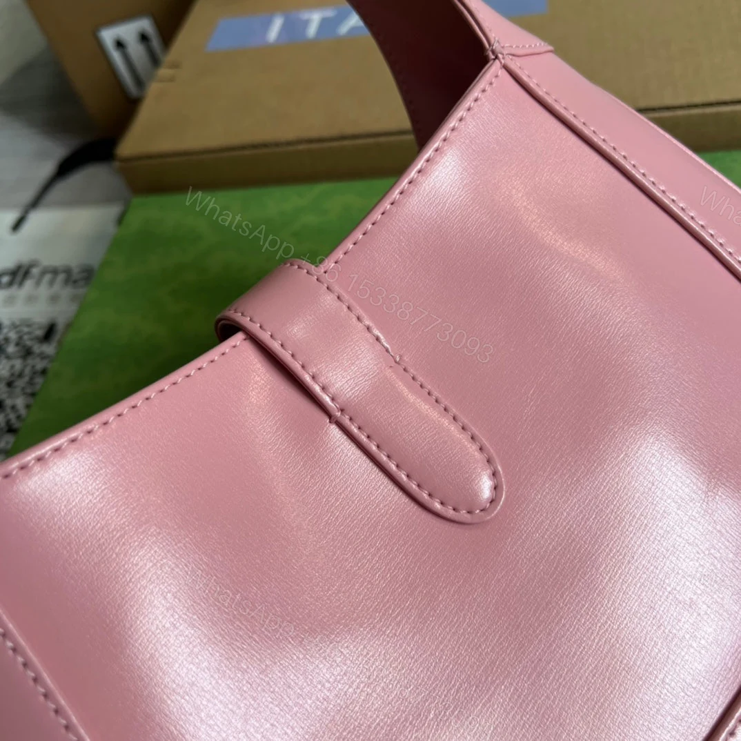 View 5 of GG JACKIE SMALL 28 SHOULDER BAG IN PINK PASTEL CALFSKIN