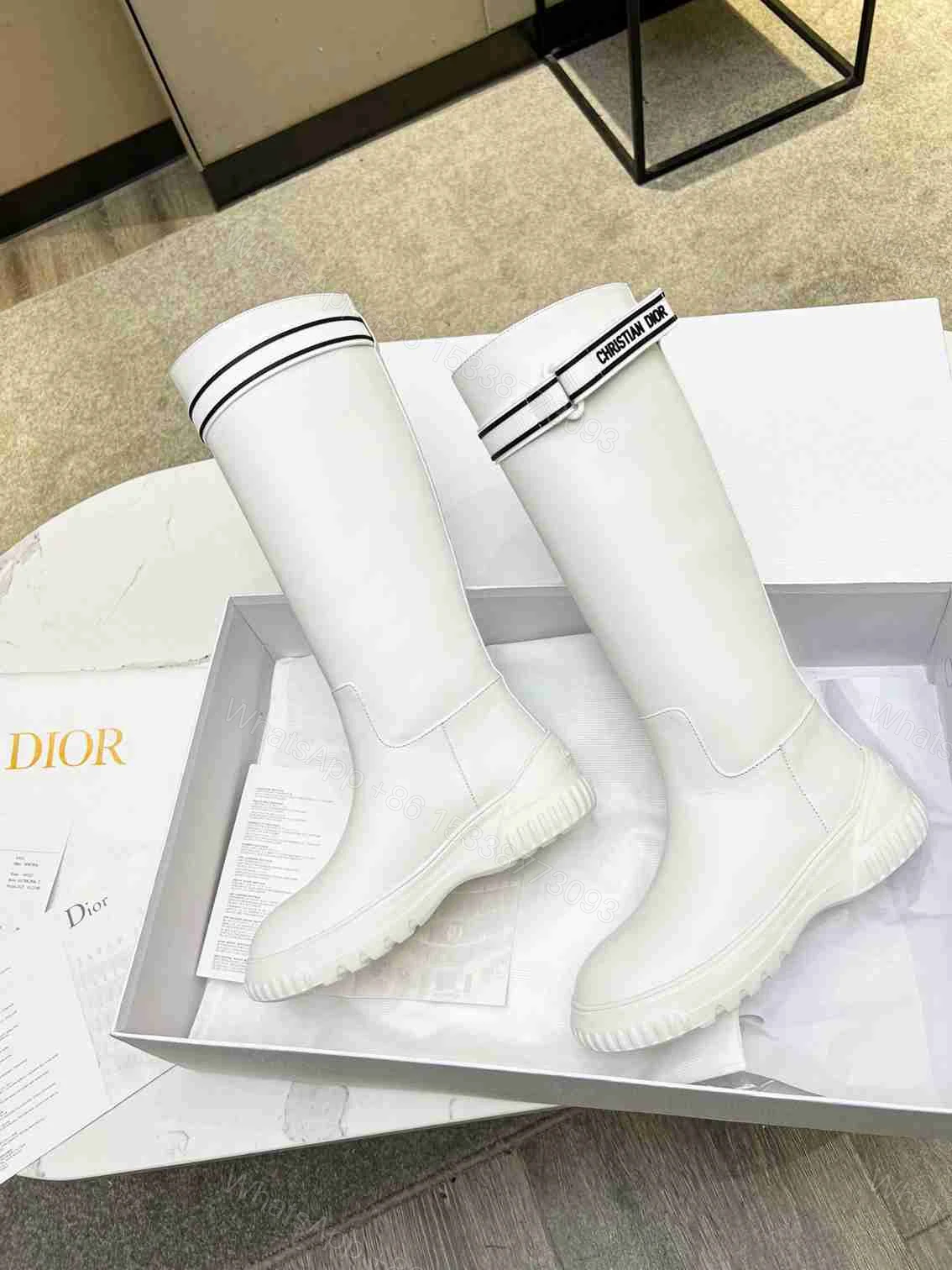 View 6 of DIOR D RACER BOOT CALFSKIN WHITE