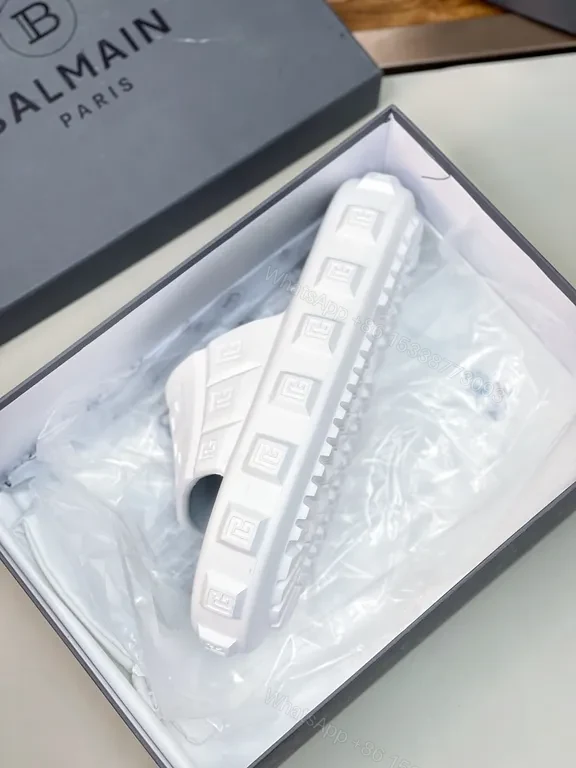 View 8 of White Balmain-Inspired Slide: All-Day Comfort Slip-On