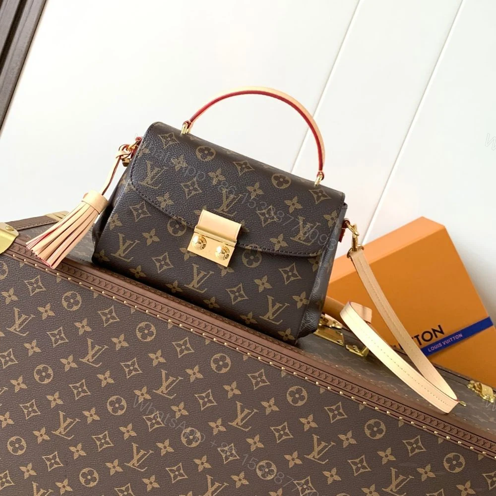 View 2 of Louis Vuitton Croisette Monogram Canvas Dark Brown 24cm