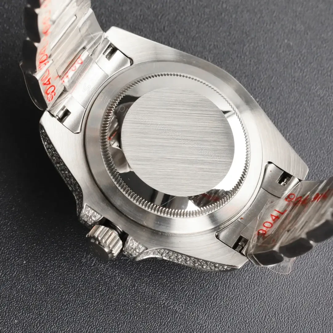 View 7 of Fake Rolex GMT-Master II Rainbow Iced Out Diamond 126759-0001